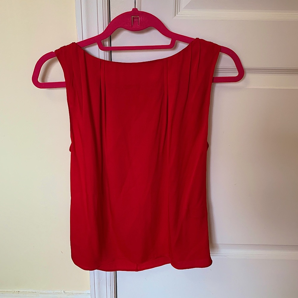 Alice + Olivia Red Silk Blouse